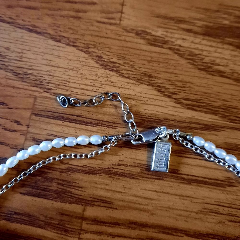 BARONI DESIGNS .925 Sterling Silver, Pearl Double Strand Necklace WEDDING GUEST! - Picture 3 of 10